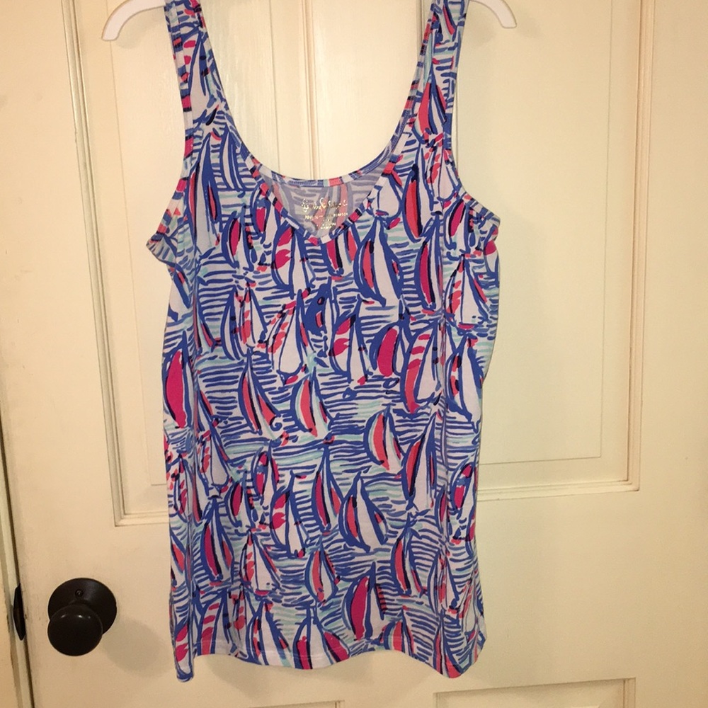 Lilly Pulitzer “red right return” tank top